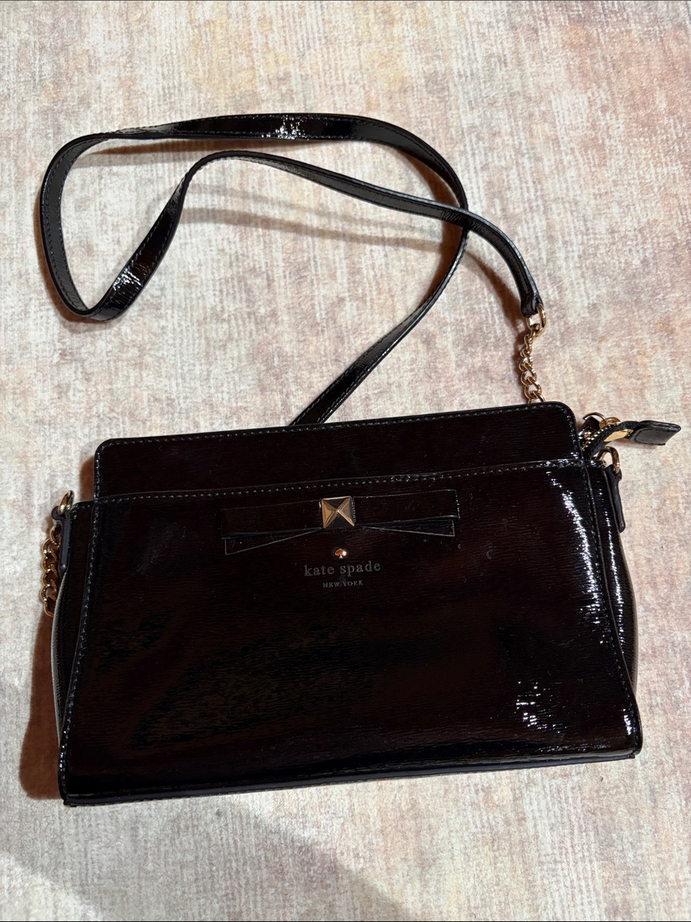 Kate Spade Patent Leather Bow Crossbody